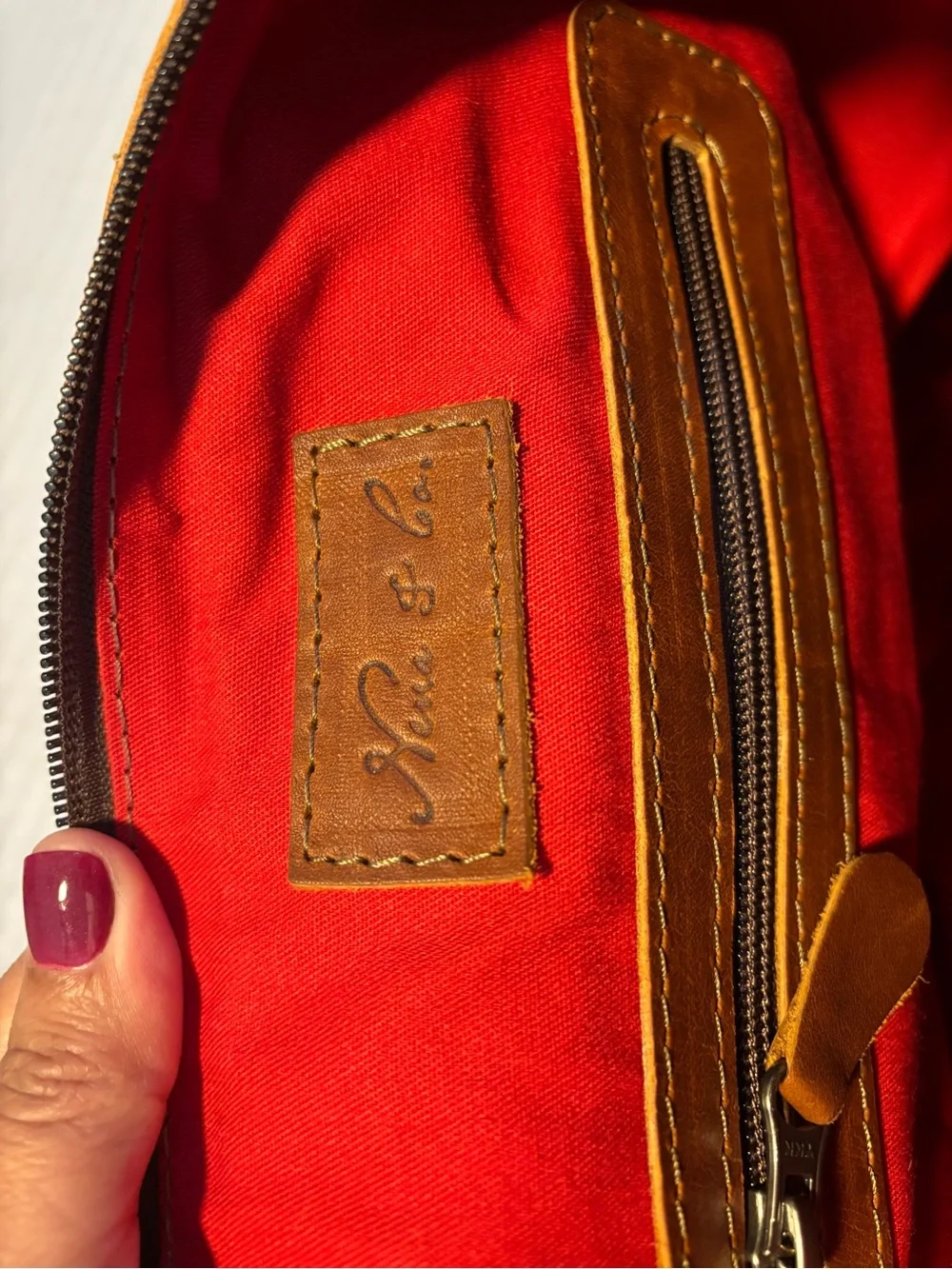 Nena & Co. Pink Striped Canvas Tote with Pom Pom Charm